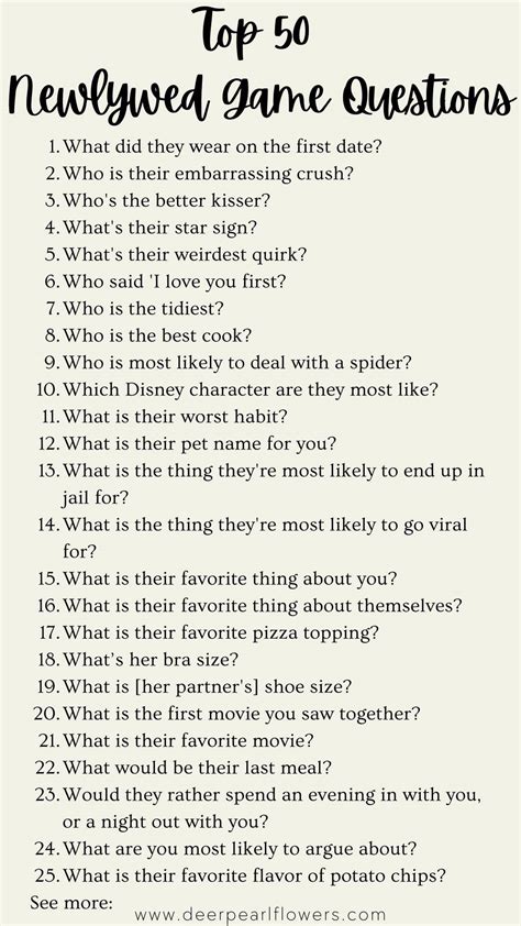 friend newlywed game questions|50 Newlywed Game Questions: How To Play The Newlywed .